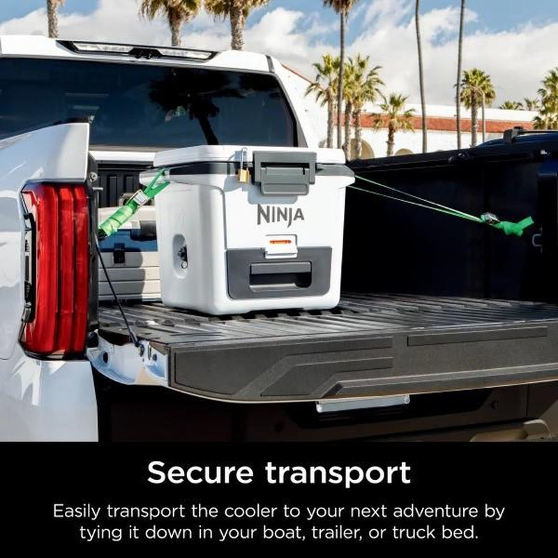 Ninja Frostvault Hard Cooler with Dry Zone FB151 - 30 Quart Capacity Heavy-Duty Construction Premium Ice Retention & Smart Packing for Outdoor Adventures